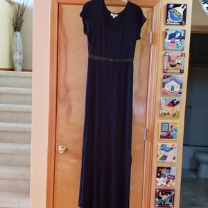 NWOT Rolla Costa black jersey maxi dress size Large